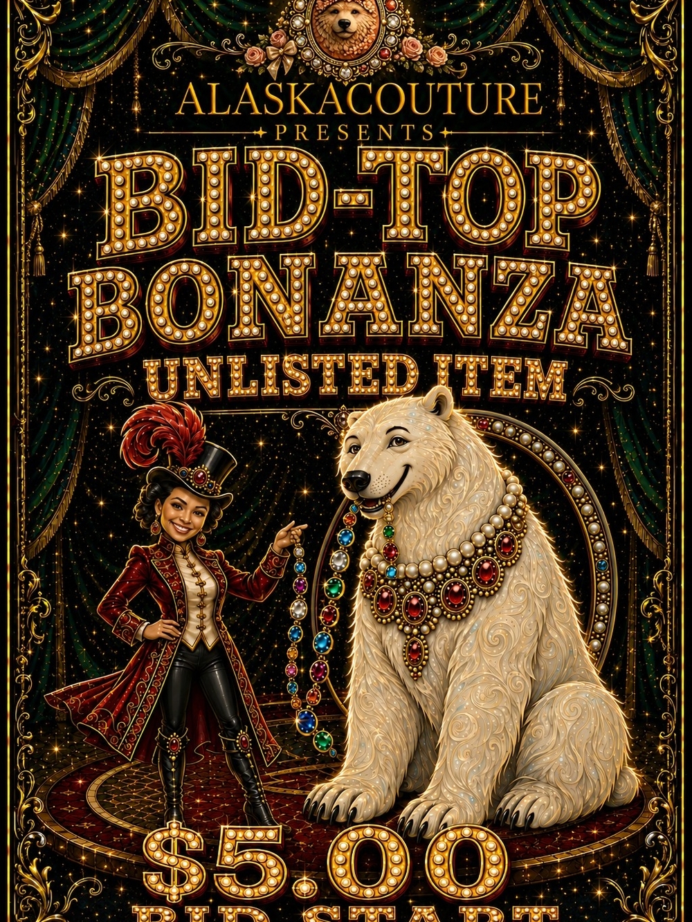 AlaskaCouture's 🎪✨️Bid-Top Bonanza✨️🎪✨️ $5.00 LOW START✨️🎪✨️Unlisted Item